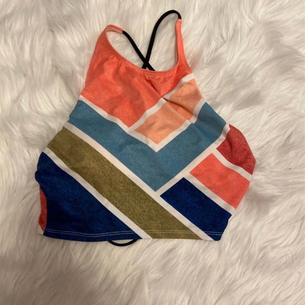 Beach Betty geometric print bikini top